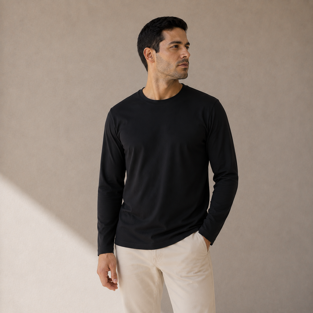 Regular fit T-shirt Manga Larga