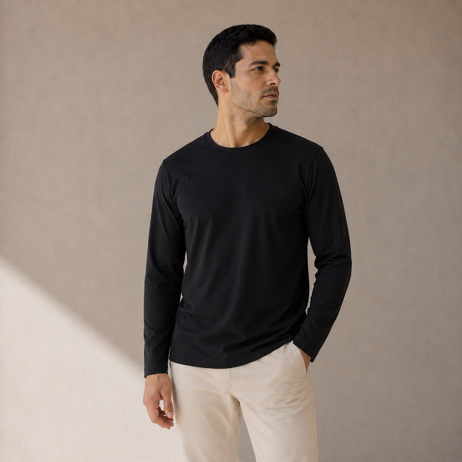 Regular fit T-shirt Manga Larga