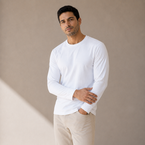 Regular fit T-shirt Manga Larga