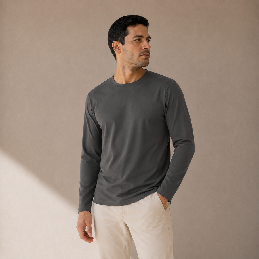 Regular fit T-shirt Manga Larga