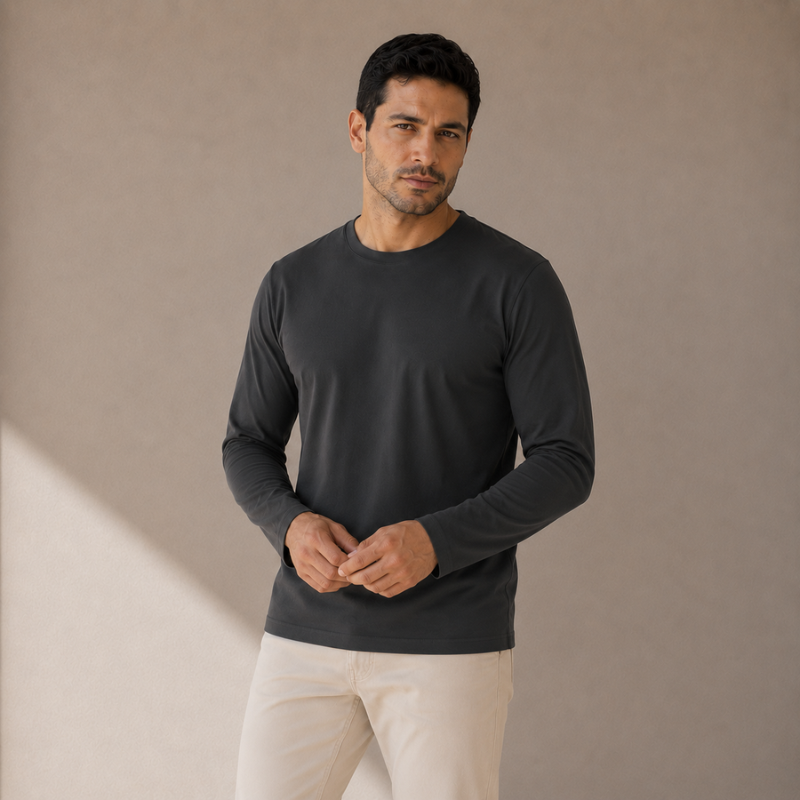 Regular fit T-shirt Manga Larga