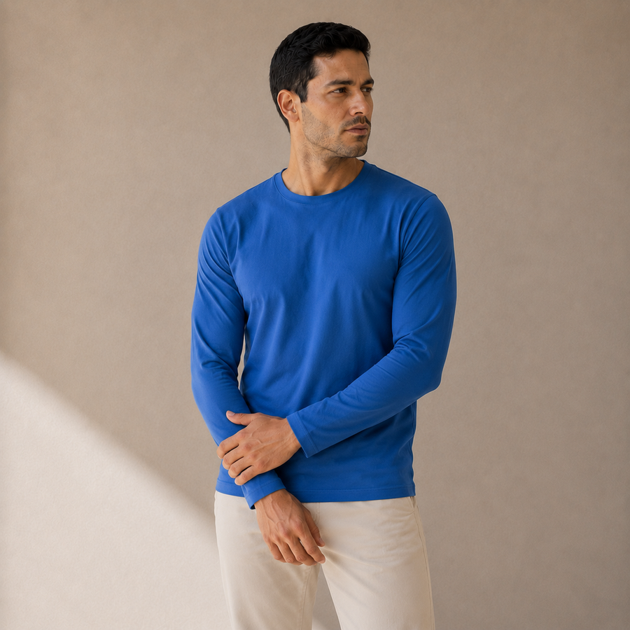 Regular fit T-shirt Manga Larga