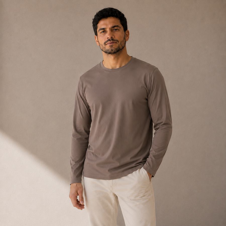 Regular fit T-shirt Manga Larga
