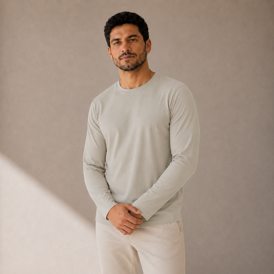 Regular fit T-shirt Manga Larga