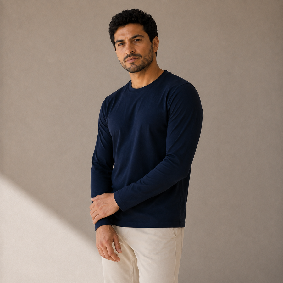Regular fit T-shirt Manga Larga