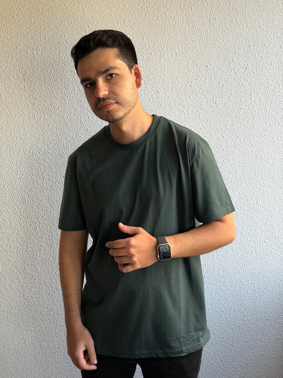 PLAYERA MANGA CORTA RELAXED FIT ¨DARK GREEN¨