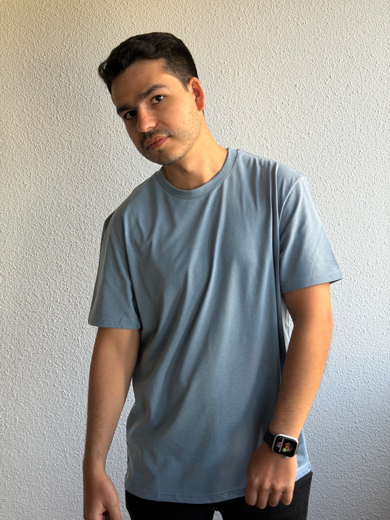 PLAYERA MANGA CORTA RELAXED FIT ¨SKY BLUE¨
