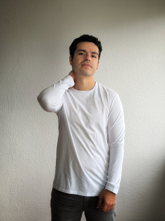 PLAYERA MANGA LARGA  ORIGINALS BFREZKO "WHITE"