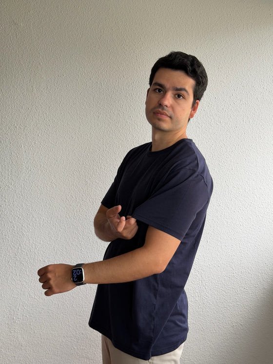 PLAYERA MANGA CORTA RELAXED FIT ¨NAVY¨