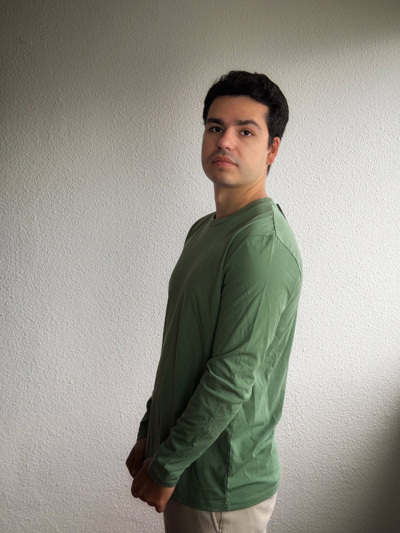 PLAYERA MANGA LARGA  ORIGINALS BFREZKO "OLIVE GREEN"