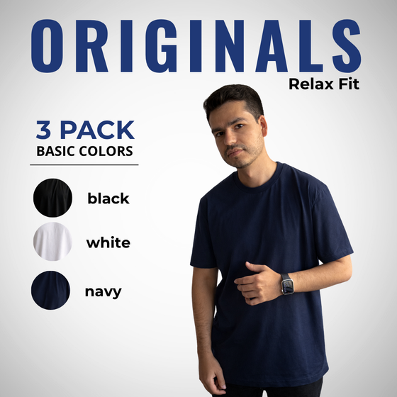 Pack 3 playeras Relax Fit " Basic colors"
