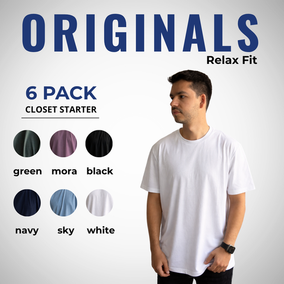 Pack 6 playeras Relax Fit " Closet Starter"